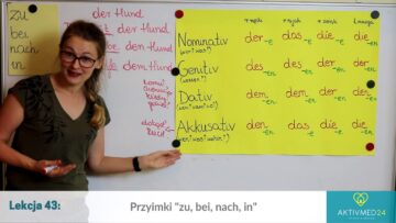 Niemiecki dla Opiekunek Seniorów: Lekcja 43 – Przyimki zu, bei, nach, in